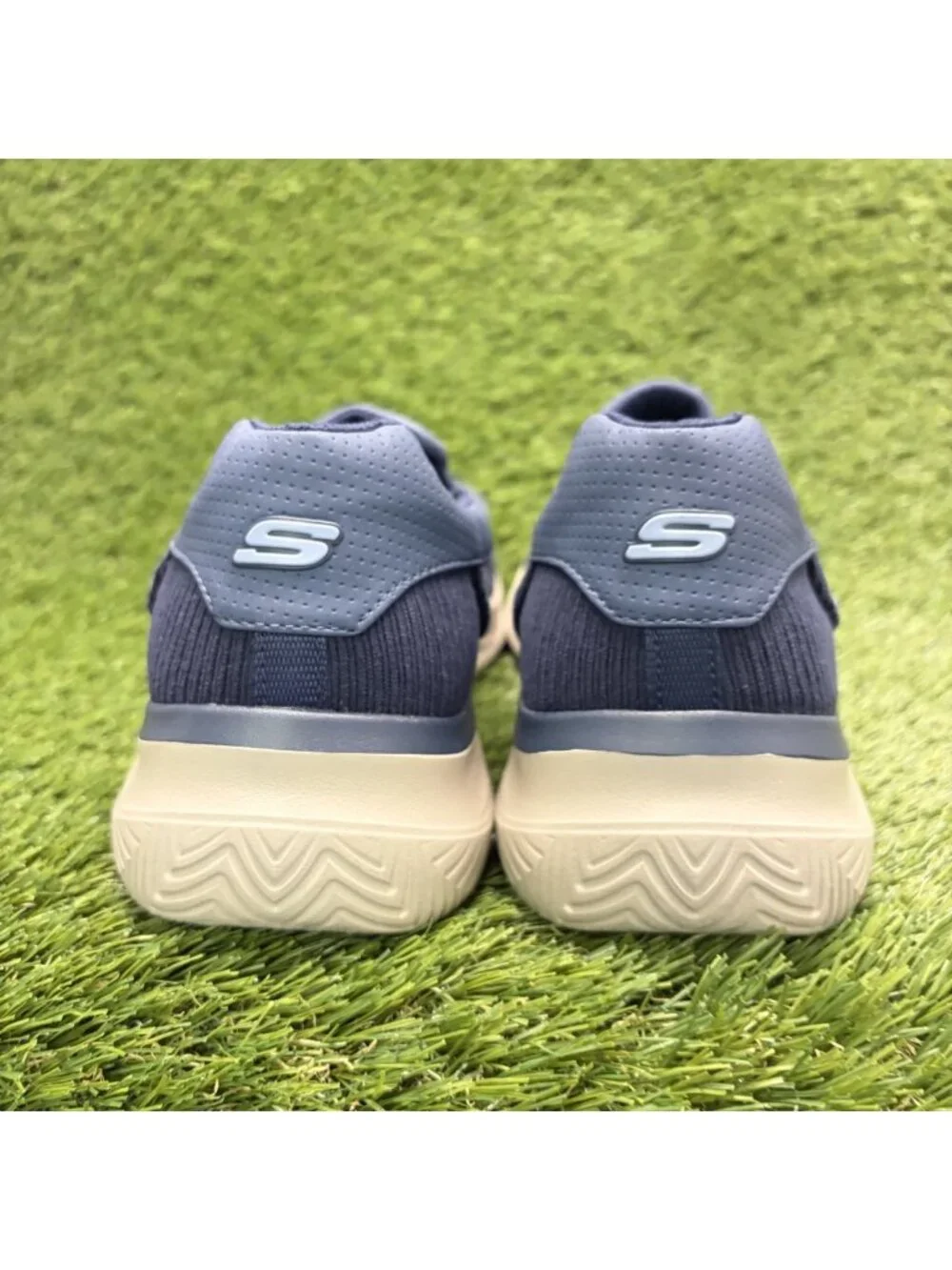 Skechers Hasting Fielden Mens Size 13 Blue White Casual Walking Slip-Ins Shoes